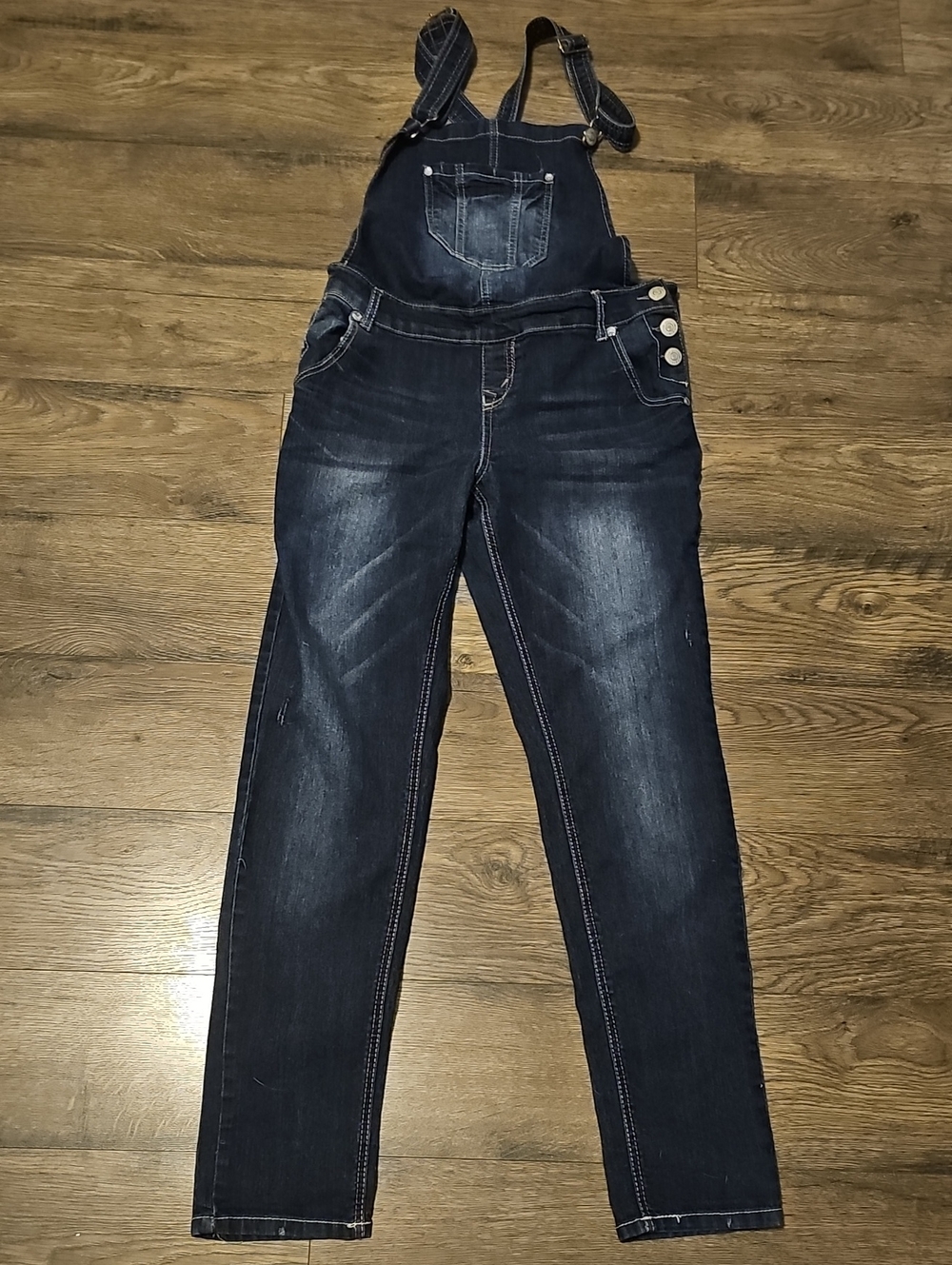 Wallflower Overalls Jean Denim Women Large Stretch